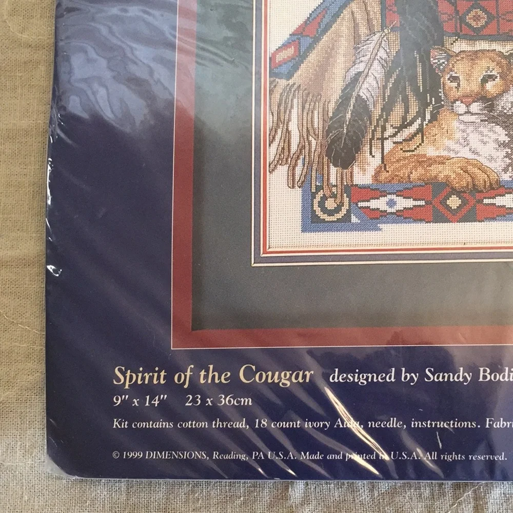 New Spirit Of The Cougar Cross Stitch Kit - Picture 8 of 12
